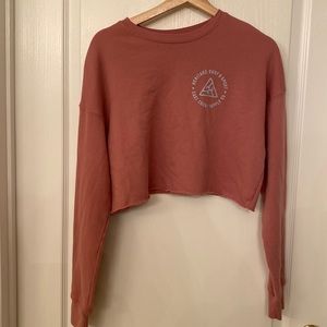 Heritage Surf and Sport cropped dusty rose sweatshirt
